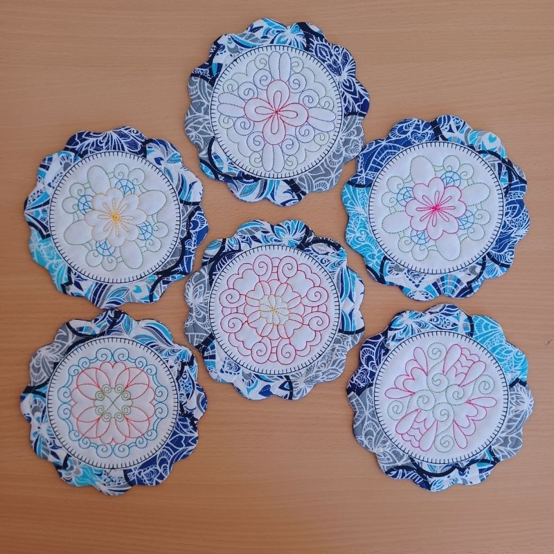 ITH Botanical Swirls Coasters and Toppers-4