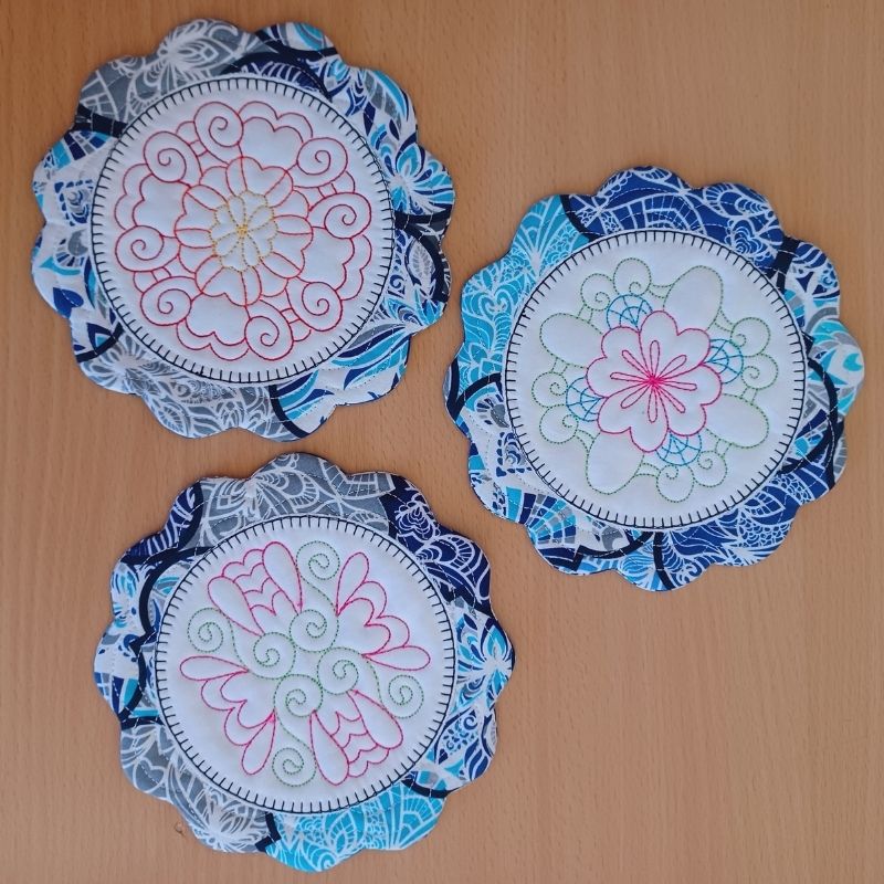 ITH Botanical Swirls Coasters and Toppers-6