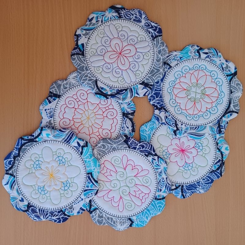 ITH Botanical Swirls Coasters and Toppers-7