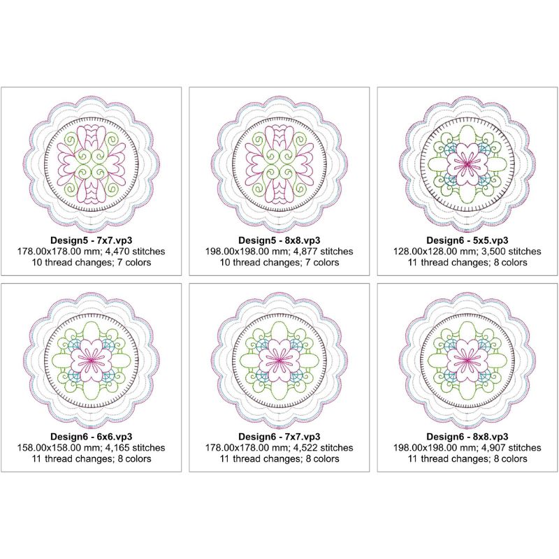 ITH Botanical Swirls Coasters and Toppers-17