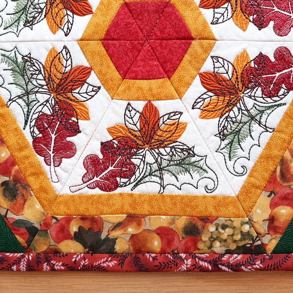 Autumn Leaf Triangle Frenzy Table Runner 