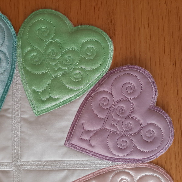 Applique Heart Table Topper