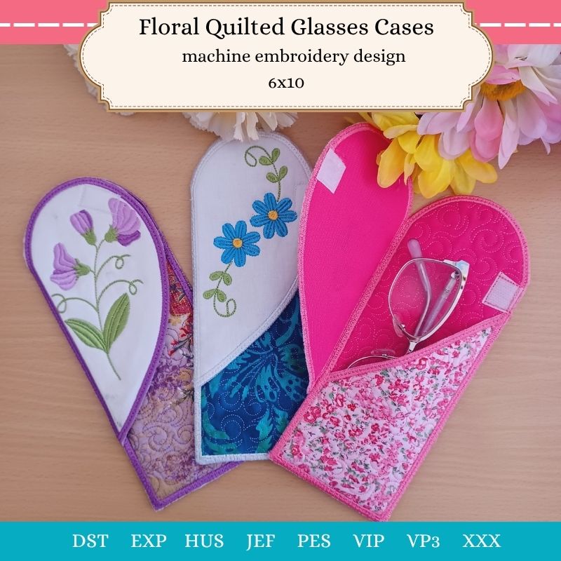 Floral Quilted Glasses Cases-3