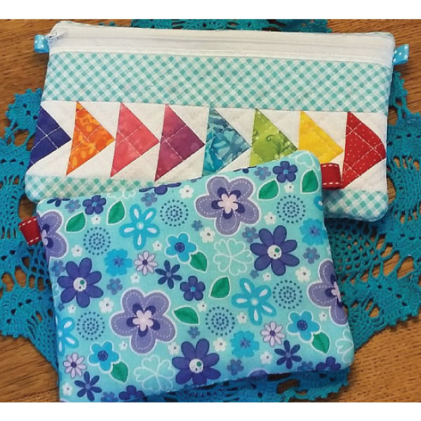 ITH Quilted Flying Geese Zipper Purses -4