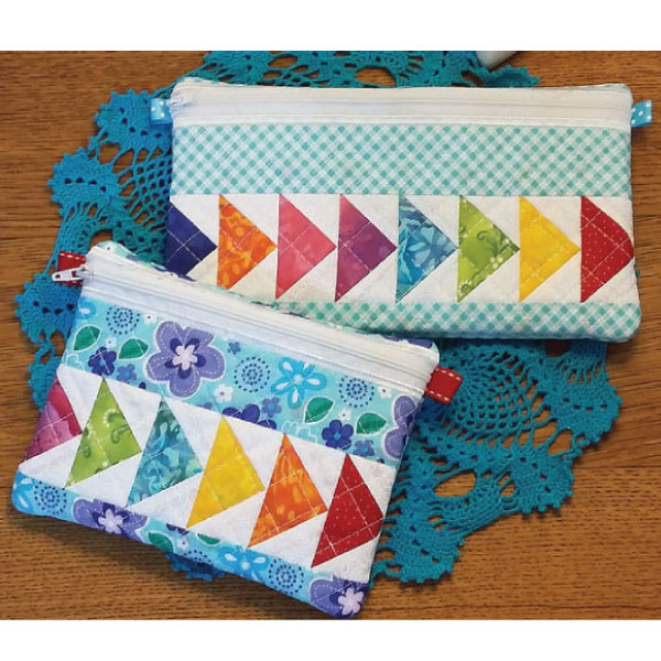 ITH Quilted Flying Geese Zipper Purses -5