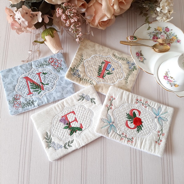 Country Floral Mug Rugs-4