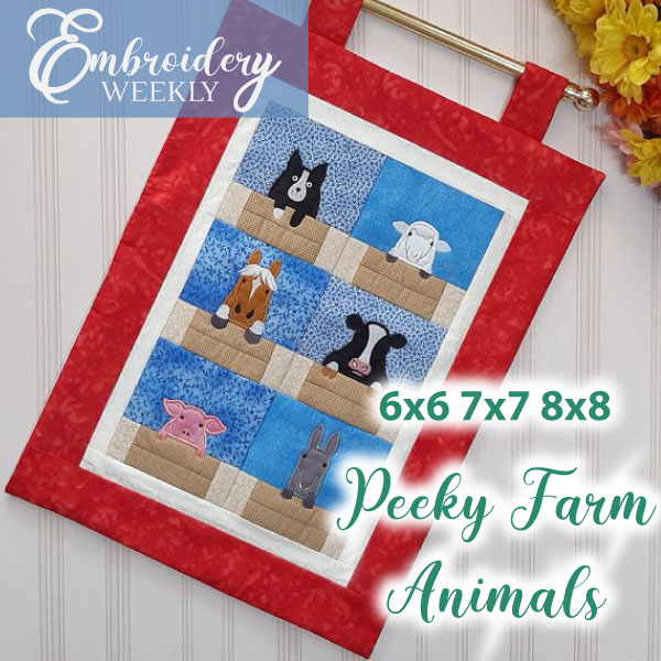 Peeky Farm Animals Mini Quilt