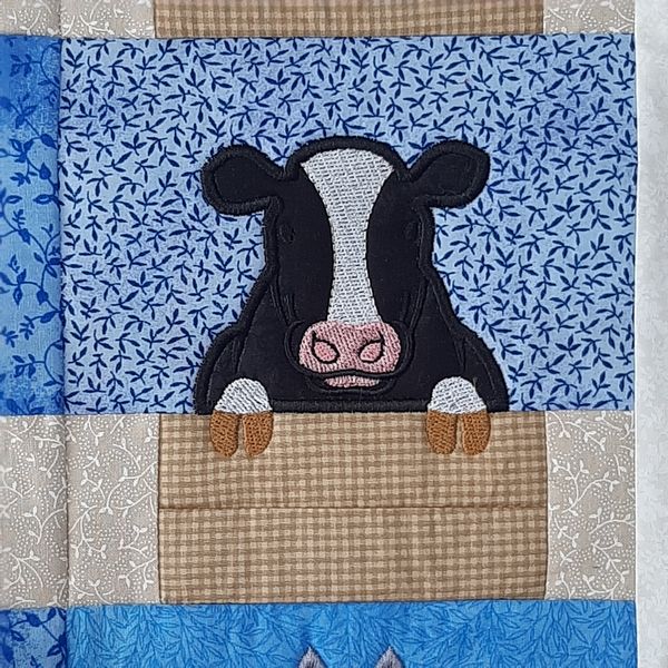 Peeky Farm Animals Mini Quilt