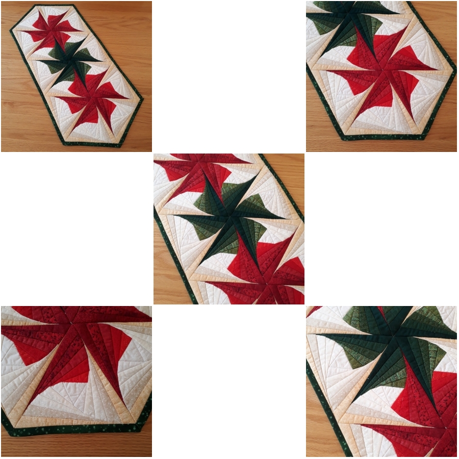Christmas Star Quilted Table Runner
