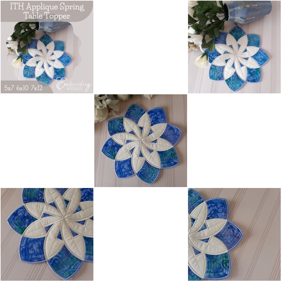ITH Large Applique Spring Table Topper 1