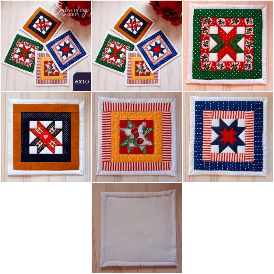ITH Quilted Star Potholders