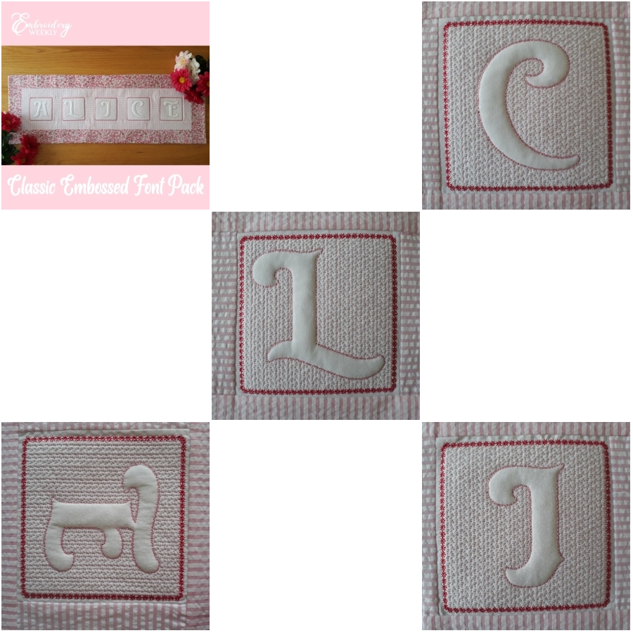 Classic Embossed Font Pack