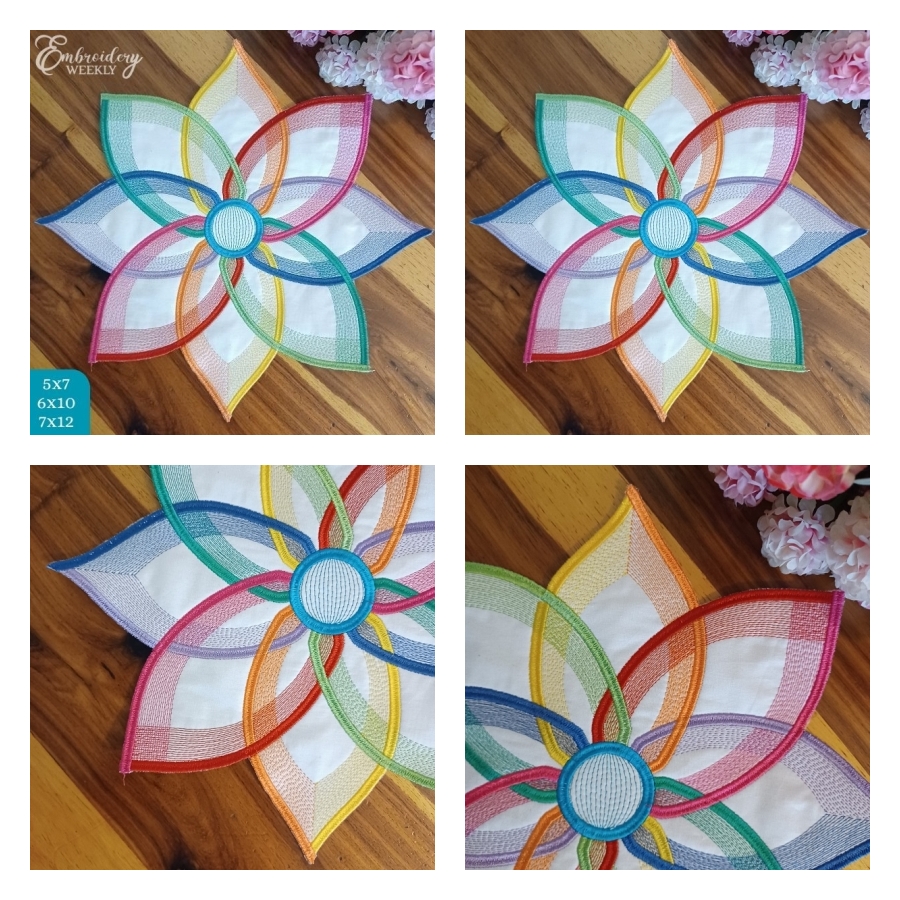 ITH Intertwined Petal Table Topper