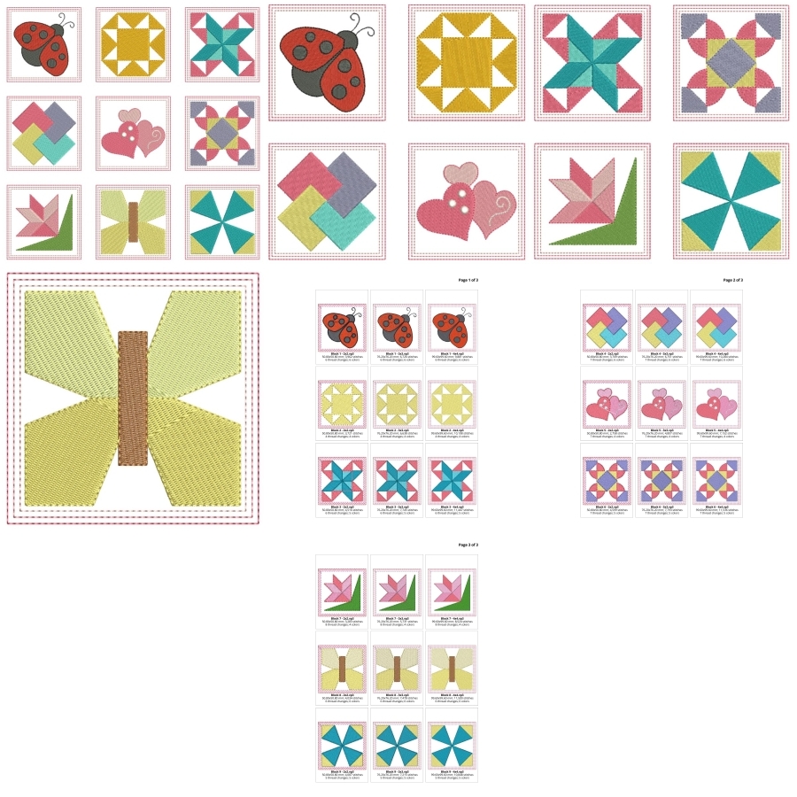 Mini Quilt Blocks 1