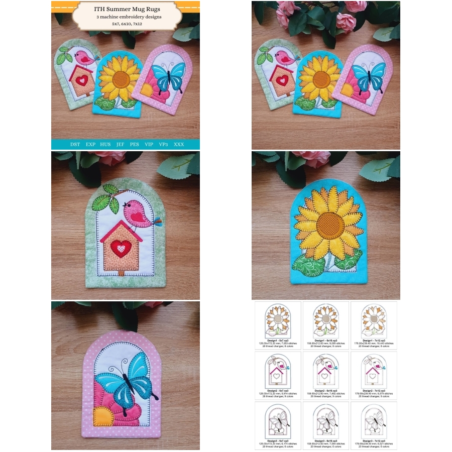 ITH Summer Mug Rugs