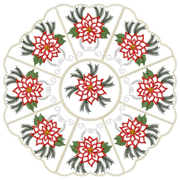 ChristmasRed Doily -3