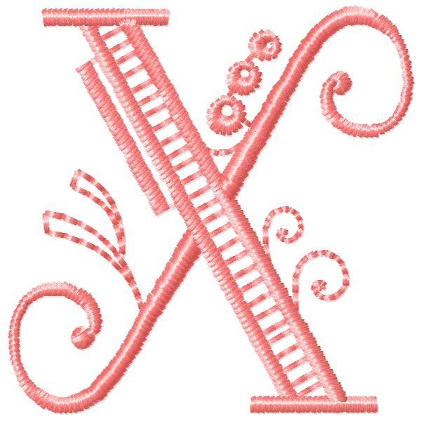 Vintage Jewel Alphabet X FromTheNeedleOfAnne