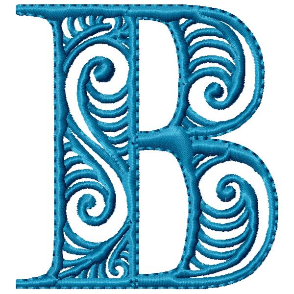 Modern Flair Alphabet Letter B FromTheNeedleOfAnne