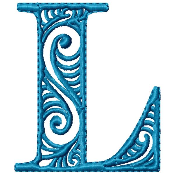 Modern Flair Alphabet Letter L FromTheNeedleOfAnne