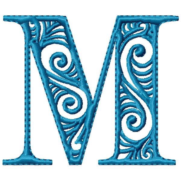 Modern Flair Alphabet Letter M FromTheNeedleOfAnne