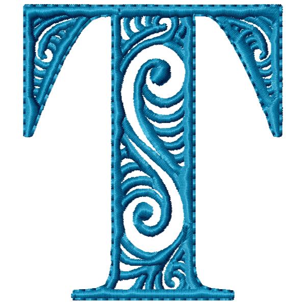 Modern Flair Alphabet Letter T FromTheNeedleOfAnne