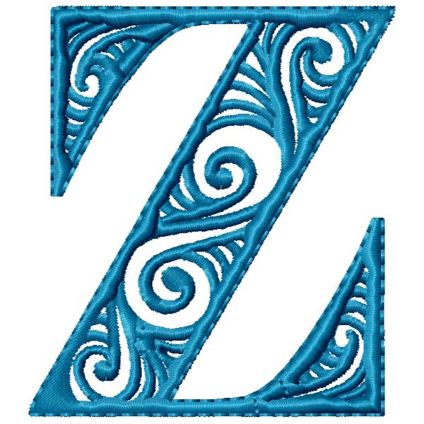 Modern Flair Alphabet Letter Z FromTheNeedleOfAnne