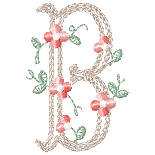 Floral Treasure Alphabet, FromTheNeedleOfAnne