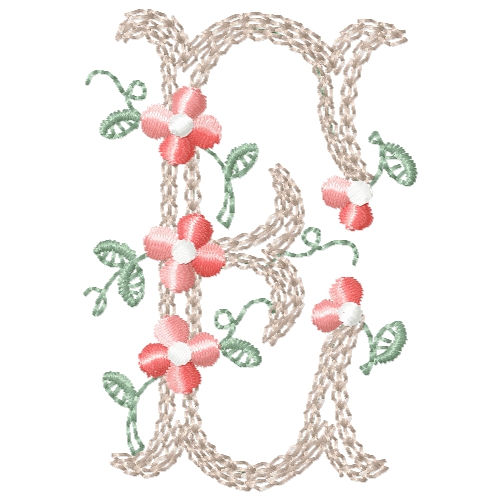 Floral Treasure Alphabet, FromTheNeedleOfAnne