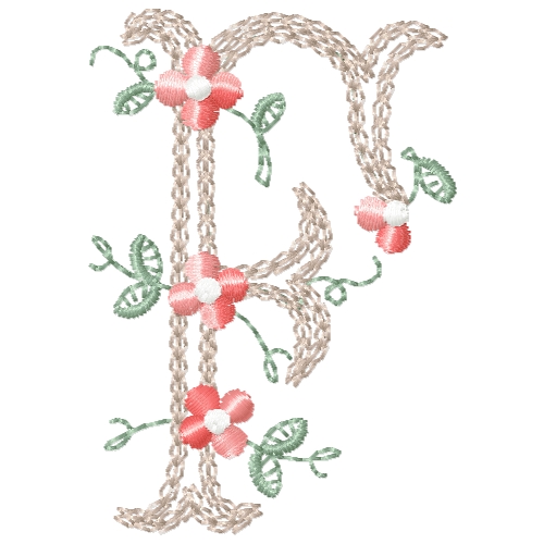 Floral Treasure Alphabet, FromTheNeedleOfAnne