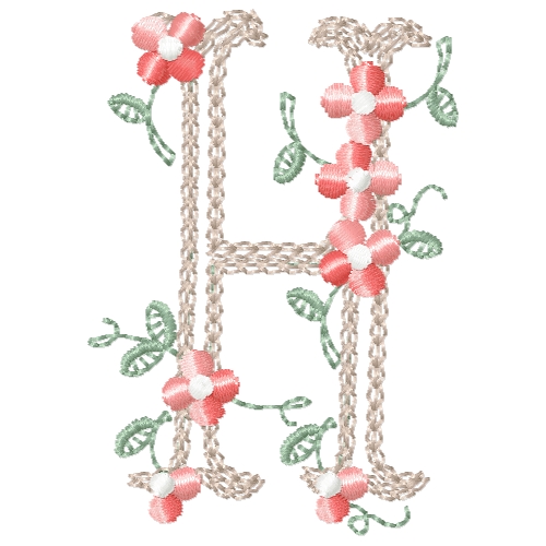 Floral Treasure Alphabet, FromTheNeedleOfAnne