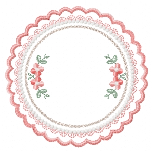 FloralTreasureRound Single, FromTheNeedleOfAnne