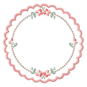 FloralTreasureRound Single, FromTheNeedleOfAnne