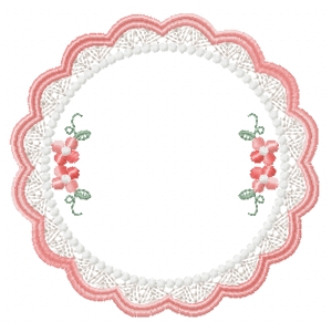 FloralTreasureRound Single, FromTheNeedleOfAnne