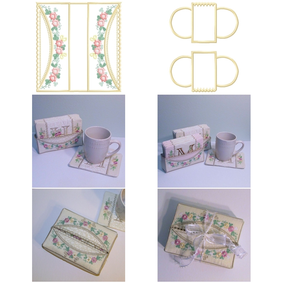 MiniBlossomsMugRugTray 8x8