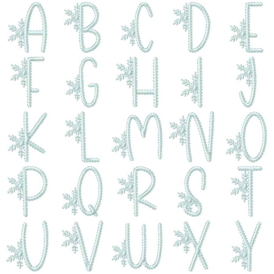 SnowFlake Alphabet