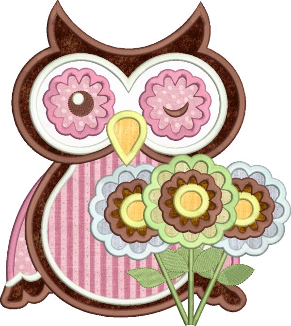Spring Owls Applique-8