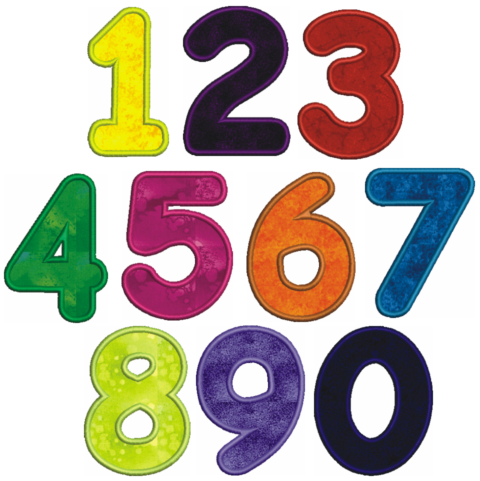 Number Applique Set