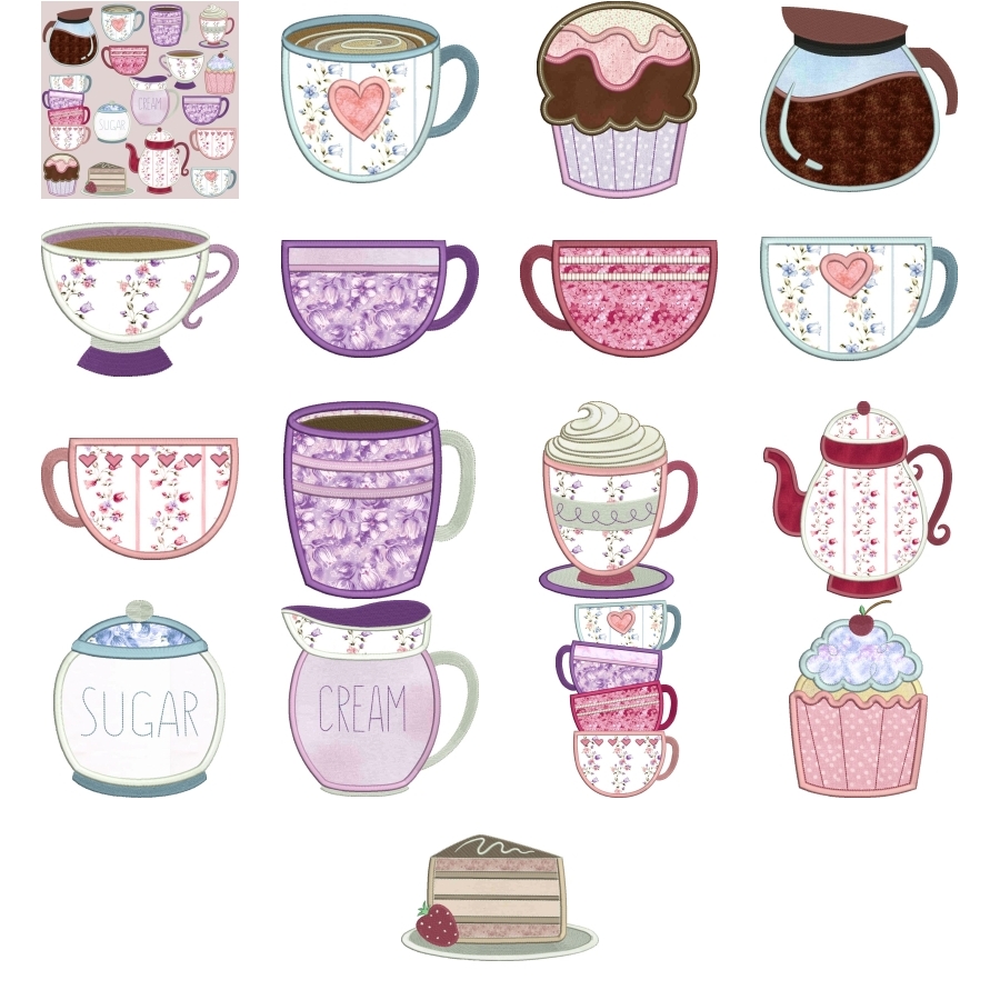 Coffee & Tea Applique