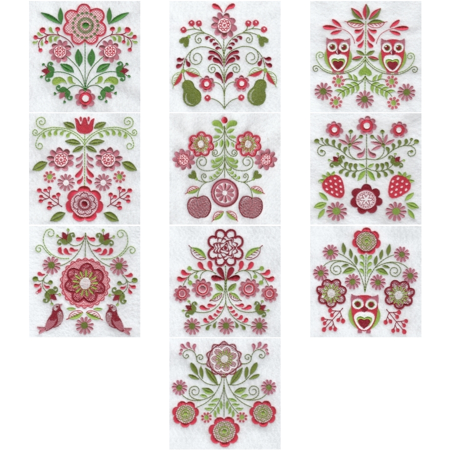 Folk Art Flowers and Owls