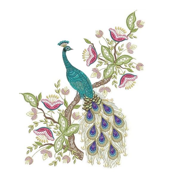 JACOBEAN JEWEL PEACOCK   by Santi-4