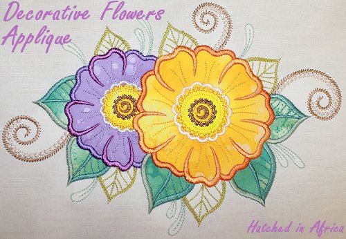 Applique Decorative Flowers 1 -7