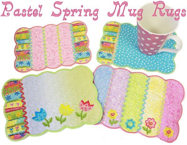 Pastel Spring and Mug Rugs -4
