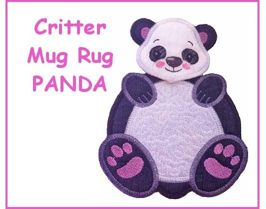 Critter Mug Rugs - Panda -3