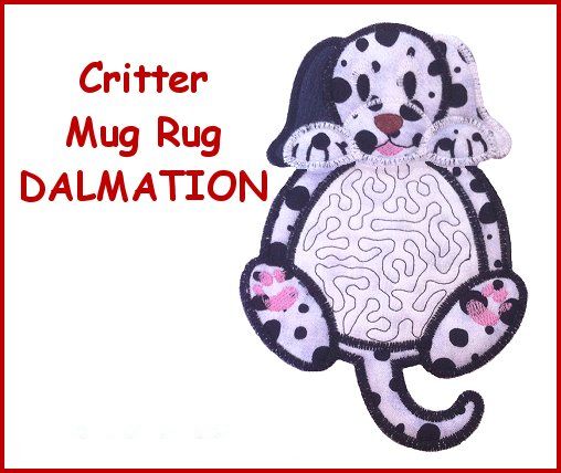 Critter Mug Rug - Dalmatian -3