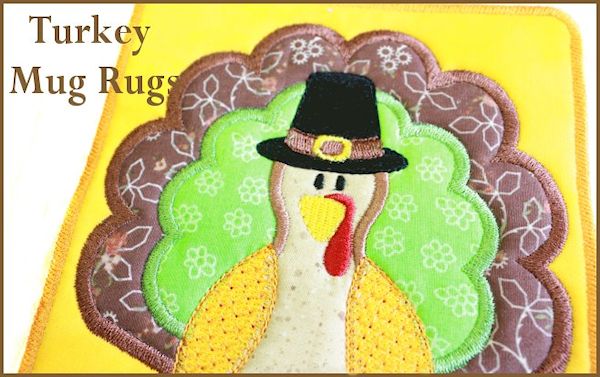 Turkey Mug Rugs And Towel Toppers -4