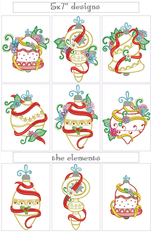 Christmas Shimmer Ornaments 2 -3