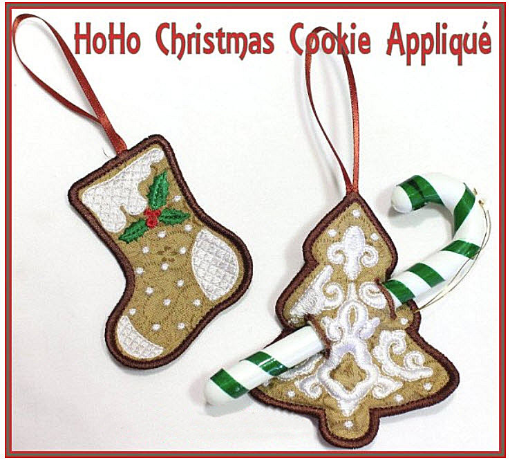HoHo Christmas Cookie Applique-4