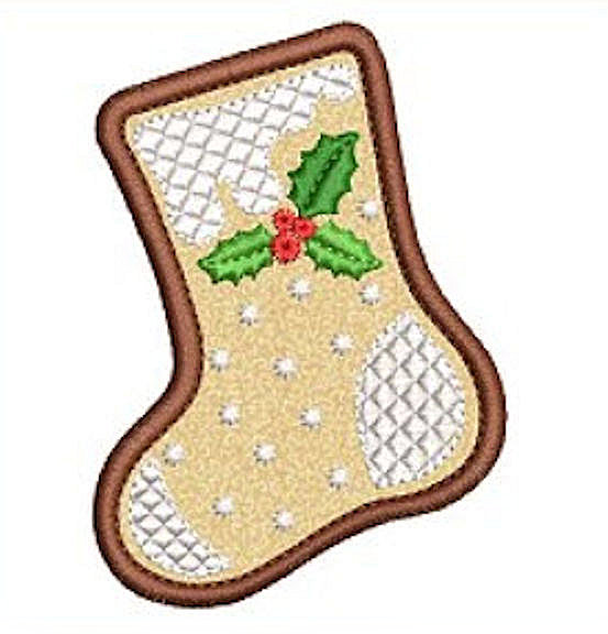 HoHo Christmas Cookie Applique-12