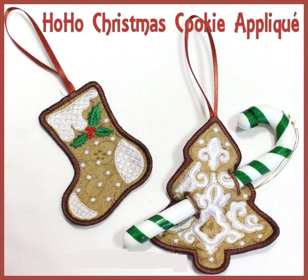 HoHo Christmas Cookie Applique-21