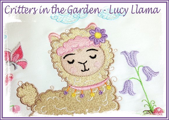 Critters in the Garden - Lucy Llama-3